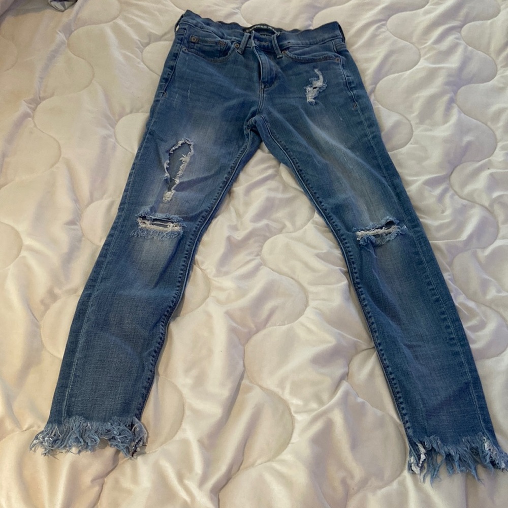 Express distressed size 0 jeans